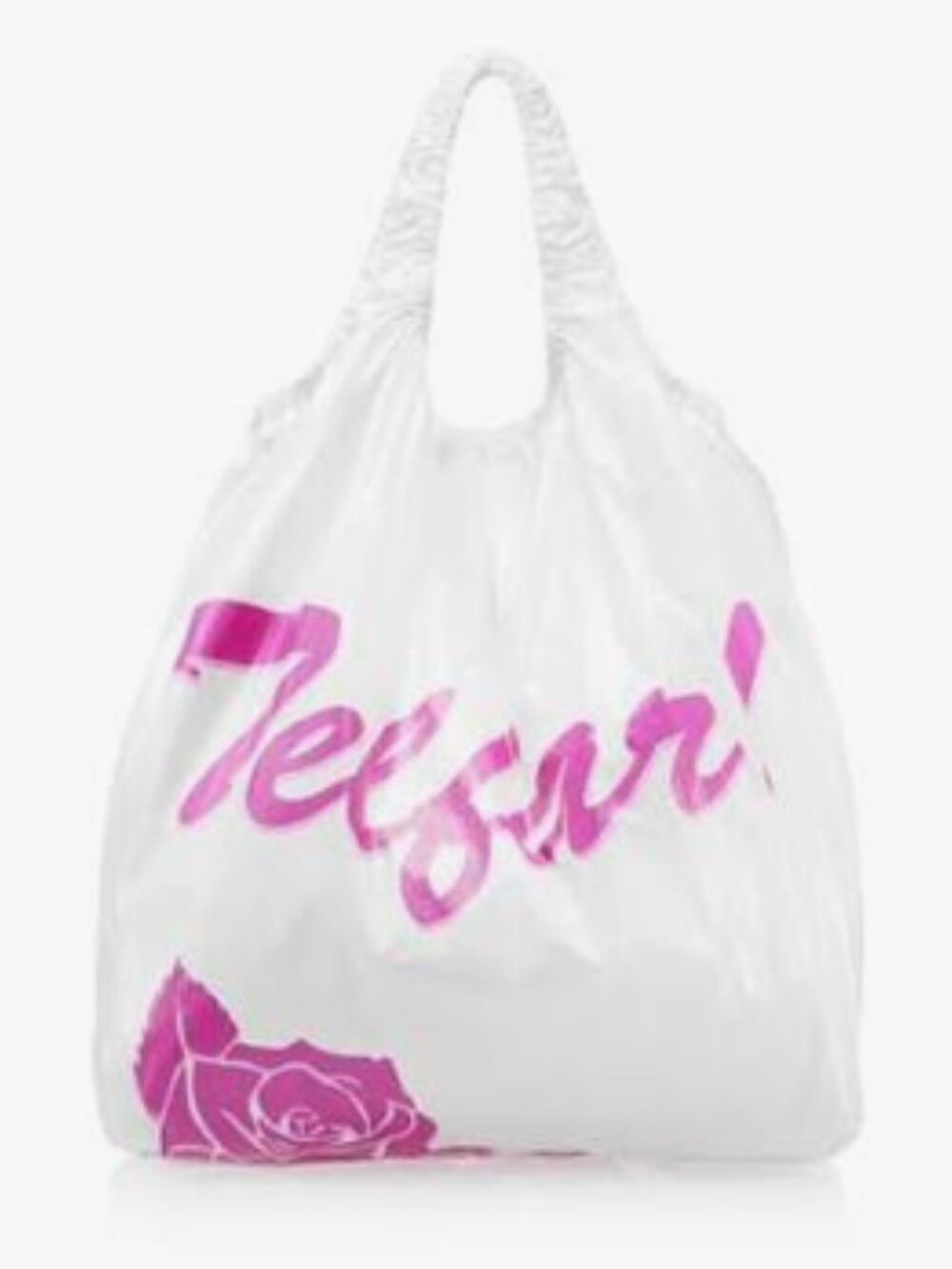 Telfar Plastic Bag pink white